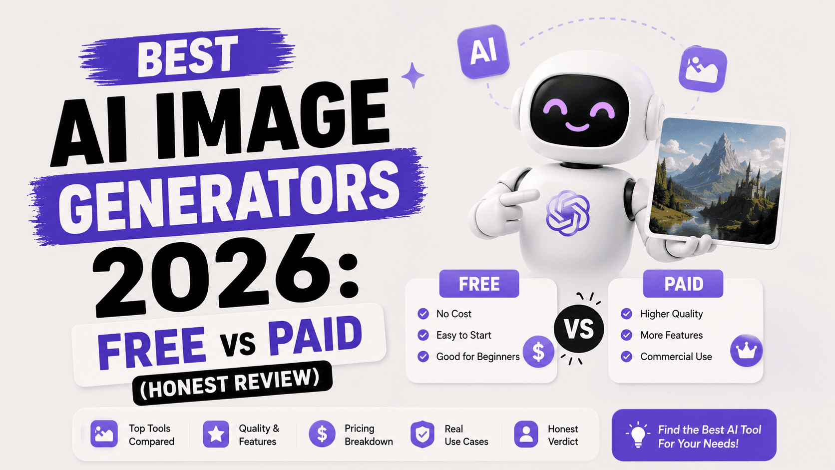 Best AI Image Generators 2026: Free vs Paid (Honest Review)