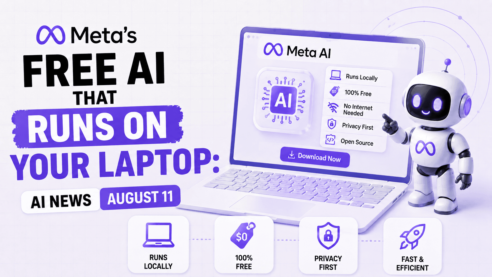 Meta's Free AI That Runs on Your Laptop: AI News August 11